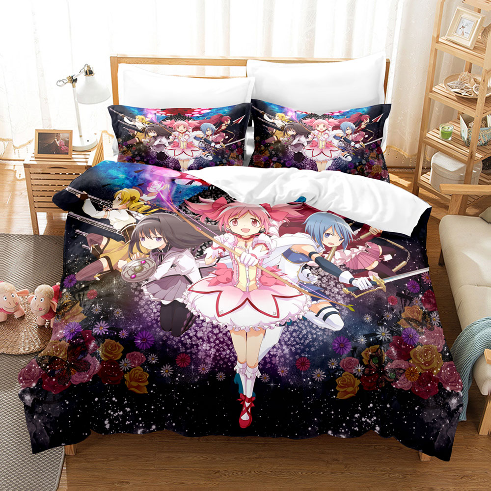 Linen Duvet Cover - Kawaii аниме Puella Magi Madoka Magica