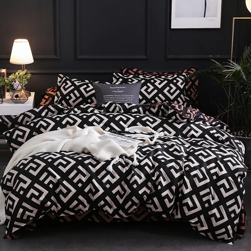 Роскошное черное одеяло, Компл – обзор и цена Linen Duvet Cover